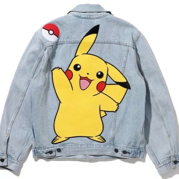 Levis x Pokemon Vintage Fit Trucker Jacket PIKACHU STONE 25th Anniversary - Picture 1 of 2